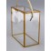 PET box with handles, gold, 14 x 14 x 7 cm
