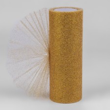 Fatin with glitter, 15 cm, 11 ± 1 g/sq.m, 9 ± 0.5 m, gold color No. 05