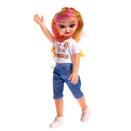 Doll "Dasha" in summer clothes, with sound effects, mix-1