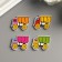 A set of buttons of decorative wood "trucks" set 10 pcs mix 2x2.5 cm