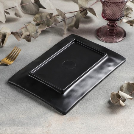 The Black East dish, 25 × 17.2 × 2.6 cm, black color-2