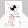 Brooch "Kitten", Black matte color in silver