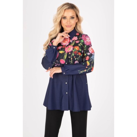 Female blouse, size 46, blue color-6