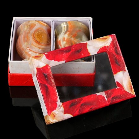 Set of glasses "Grace", 2 pcs 5x7.5 cm, onyx-4