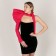 Carnival accessory - sleeve + voluminous shoulder, color fuchsia + surprise
