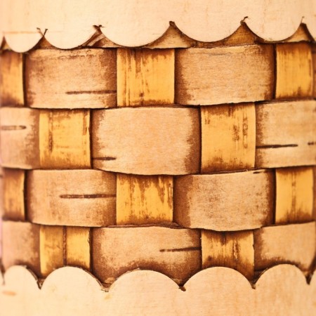 TUES "velor", woven, 6x6x9 cm, birch bark-5