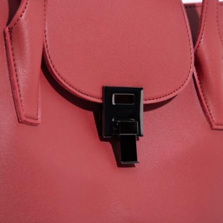 Bag Women's Tout with zipper, burgundy color-3