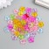 Decor for creativity plastic "Flower" transparent set 50 pcs 1.2x1.2 cm