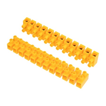 Klement screw block KV-25 10-25, current 60 A, polypropylene yellow rexant (10 pcs.