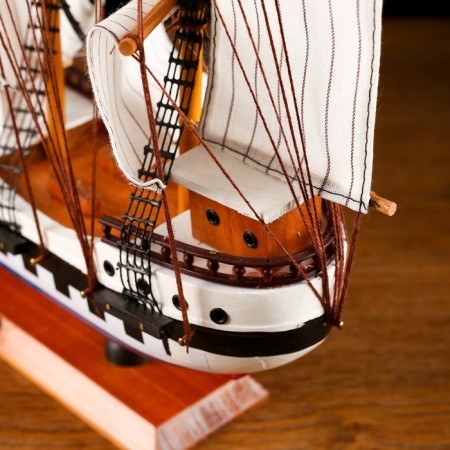 Souvenir medium -sized "Kalhas" ship, sides of a tricolor, white sails, mix, 50x45x9 cm-5