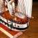 Souvenir medium -sized "Kalhas" ship, sides of a tricolor, white sails, mix, 50x45x9 cm