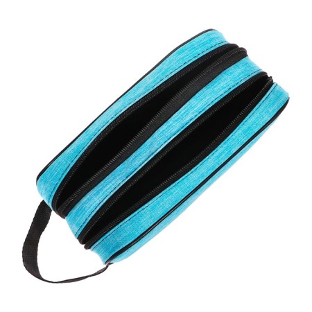 School Penal on the zipper Calligrata, 2 departments, turquoise-4
