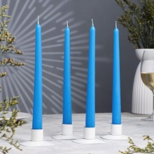 A set of antique candles, 2.3x 24.5 cm, 4 pieces blue