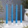 A set of antique candles, 2.3x 24.5 cm, 4 pieces blue