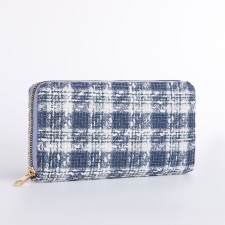Women's wallet with lightning, blue color