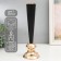 Summary Metal for 1 candle "Evian" d = 1.5 cm black with gold 9x28 cm