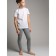 Kalsons knitted for a boy, height 134 cm