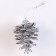 A set of decorative cones, 6 pcs., In silver color, 17.5 × 11.5 × 6 cm
