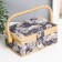 Casket for needlework "Eastern cucumbers on black" 9.5x19.5x13 cm