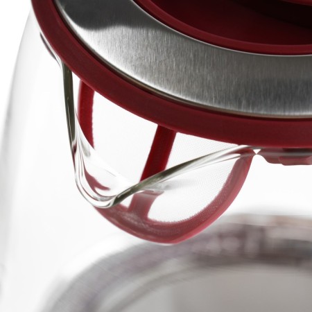 Electric kettle WillMark WEK-2005G, glass, 2 l, 2200 W, LED lighting, burgundy-4