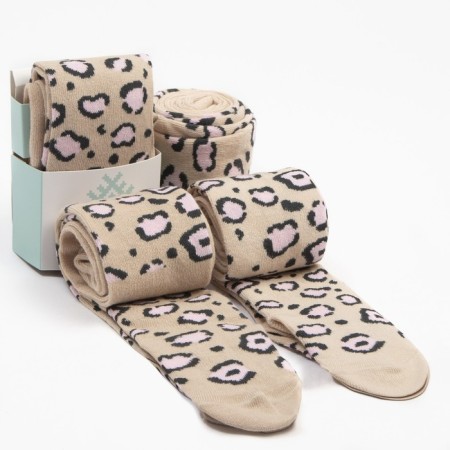 Pantyhose children's KAFTAN "Leopard" 92-98 cm, beige