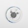 Magnetic needle "butterfly and cat", d = 5.5 cm, blue color