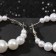 Pearls are large, white color in silver, d = 5 cm
