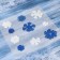 Glass sticker "Frosty snowflakes" (set 10 pcs) 18.5x18.5 cm, white blue