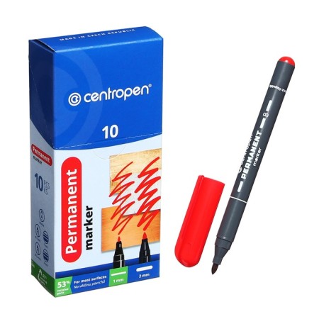 Permanent marker 3.3 mm centropen 2836, red color-5