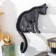 Decorative metal hook "cat" 9x3x18 cm