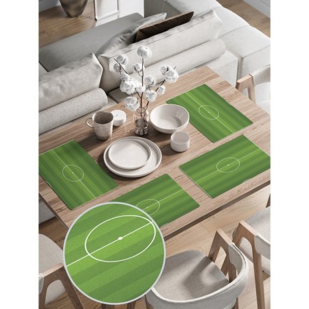 A set of napkins for setting the table "Football Field", rectangular, rounded edges, size 30x46 cm, 4 pcs-1