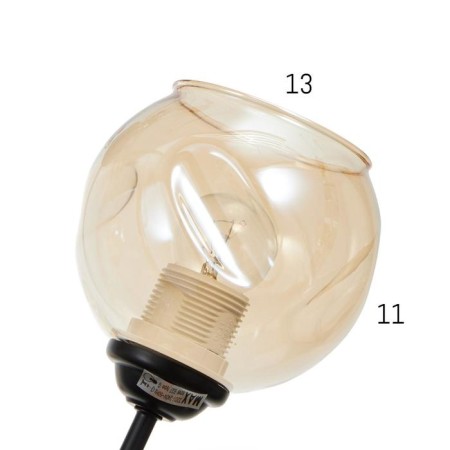 Chandelier 76801/6 6x60W E27, black/amber, 66x66x65 cm-4