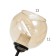 Chandelier 76801/6 6x60W E27, black/amber, 66x66x65 cm