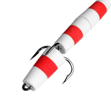 Bait jig flag No. 130, 11 cm, white, red-1