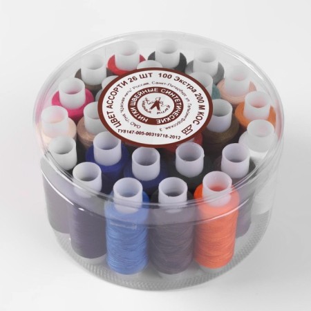 Set of threads 40/2, 200 m, 26 pcs, color colorful color-1