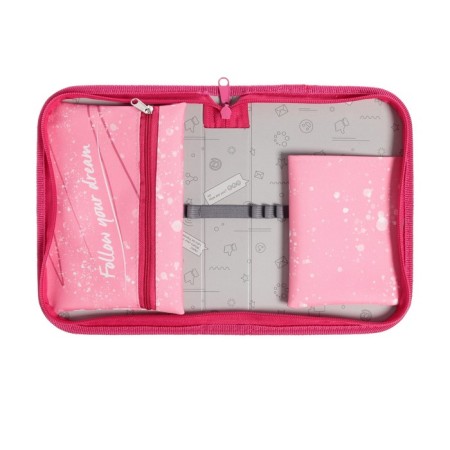 Penal 1 section 140 x 210 x 40 mm, folding pocket and cosmetic bag, fabric, calligrata topontent "Poins"-3