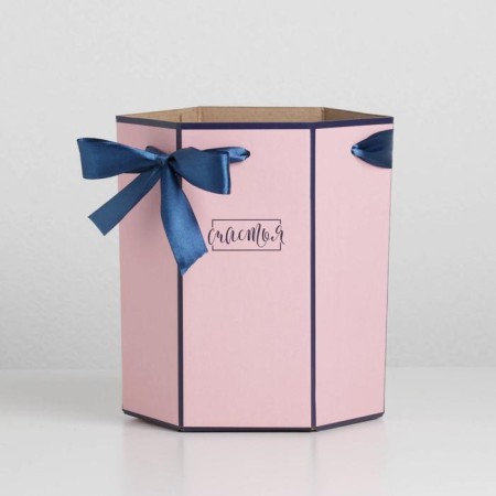 Folding hexagon "Poral pink", 17 × 14.8 × 19.5 cm-1