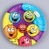 Disposable paper plate "Smiles", 18 cm