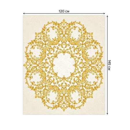 The tablecloth "Classic ornament", rectangular, Saten, size 120x145 cm-1