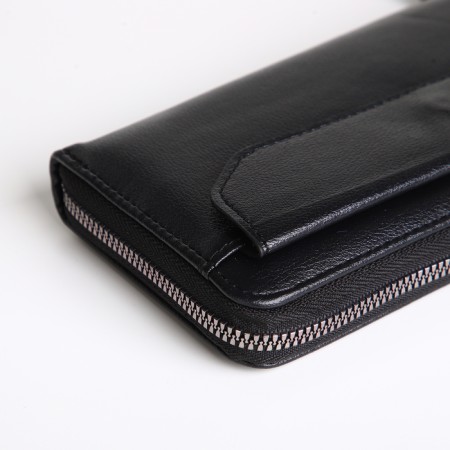 Male purse-clate on a zipper, black color-3