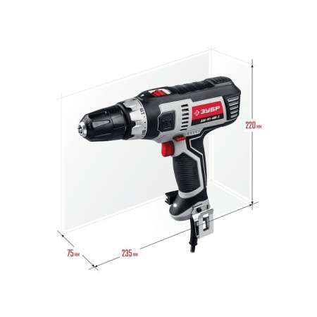 Drill-shuruvret "Zubr" DSh-M1-400-2, 400 W, 1800 rpm, 0.8-10 mm, reverse, backlight-1