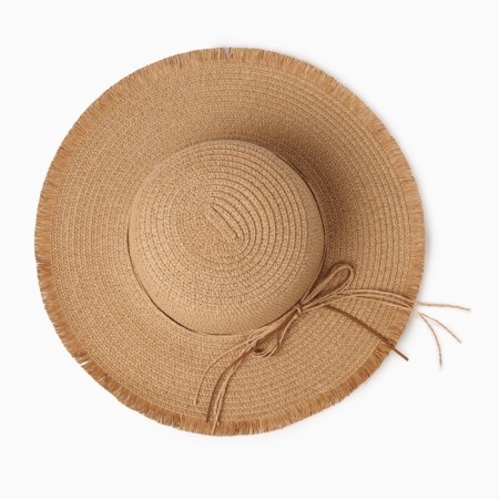 Women's hat minku, size 56, beige color-1