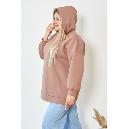 Feminine hoodies, size 60, brown color-3