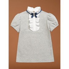 T-shirt for girls, height 158 ​​cm, light gray color