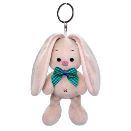 Soft toy-swindle toy "Bunny mi with a blue bow", 14 cm