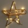 Wall hanger with a shelf "Zvezda", with backlight, 3 hooks, 28 x 28 cm, gold