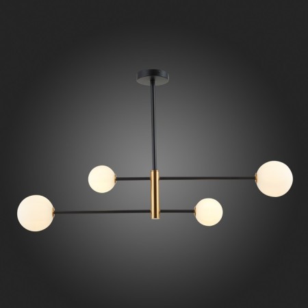 Ceiling EVOLUCE lamp. Sle220103-04. Arcola. 4x5 watts, G9, 4000k, 98x98x58 cm, black color, bronze-2