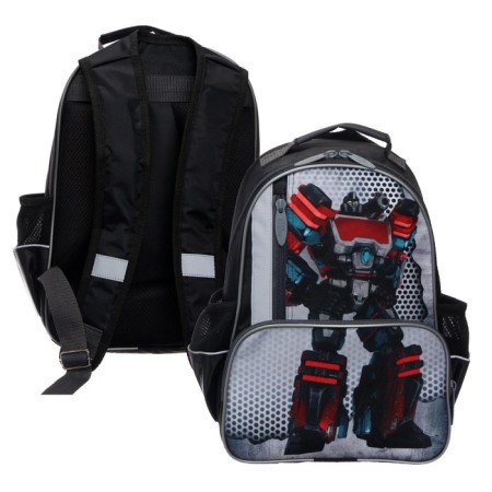 School backpack, 37 x 26 x 13 cm, ergonomic back, Calligrata ORT "Robot"-5