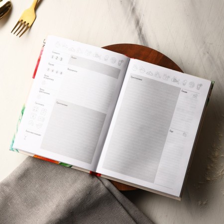 Book for recording recipes and a notebook list of purchases "for recording delicious recipes"-2