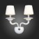 Sconces st. SL1112.501.02. Serenatta. 2x40 watts, E14, 35x37 cm, chromium color, white